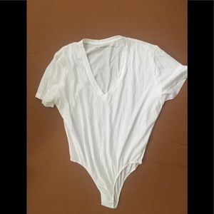 summa v neck cotton t shirt bodysuit